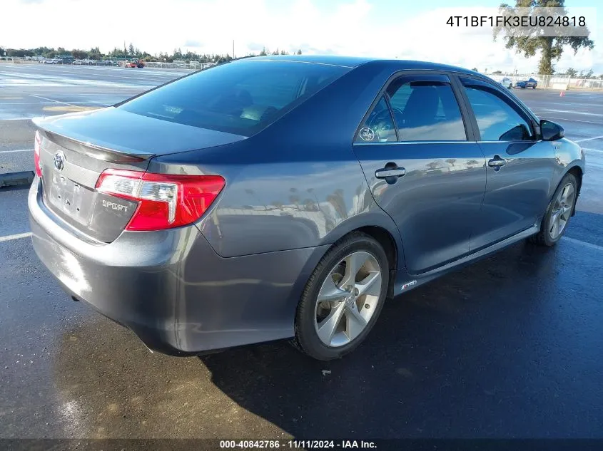 2014 Toyota Camry Se Sport VIN: 4T1BF1FK3EU824818 Lot: 40842786