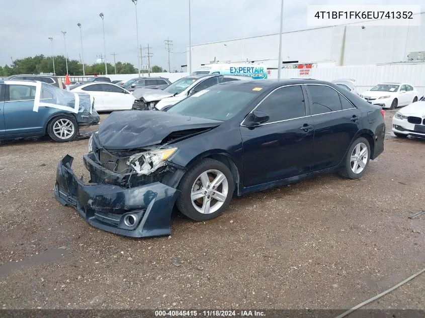 2014 Toyota Camry Se VIN: 4T1BF1FK6EU741352 Lot: 40845415