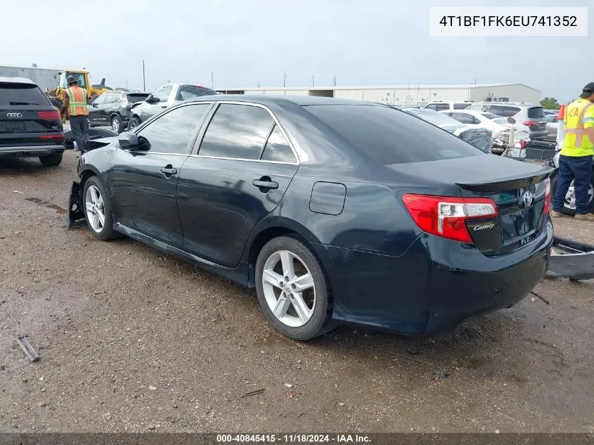 2014 Toyota Camry Se VIN: 4T1BF1FK6EU741352 Lot: 40845415