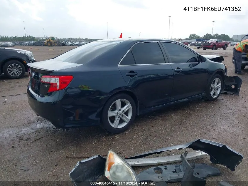 2014 Toyota Camry Se VIN: 4T1BF1FK6EU741352 Lot: 40845415