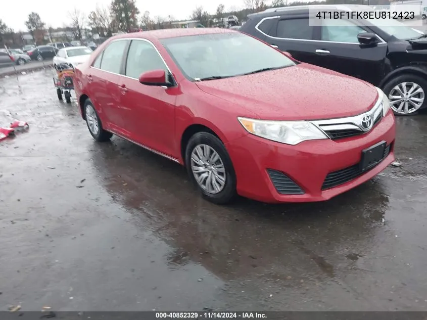 2014 Toyota Camry Le VIN: 4T1BF1FK8EU812423 Lot: 40852329