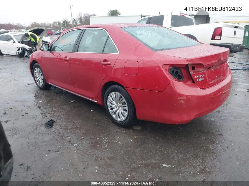 2014 Toyota Camry Le VIN: 4T1BF1FK8EU812423 Lot: 40852329