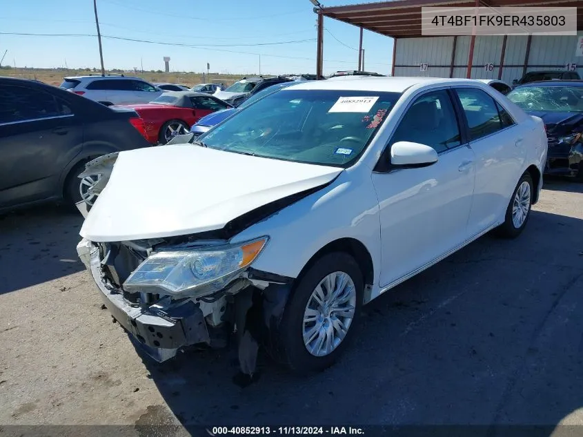 2014 Toyota Camry Le VIN: 4T4BF1FK9ER435803 Lot: 40852913