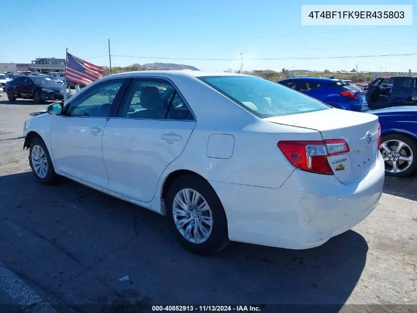 2014 Toyota Camry Le VIN: 4T4BF1FK9ER435803 Lot: 40852913