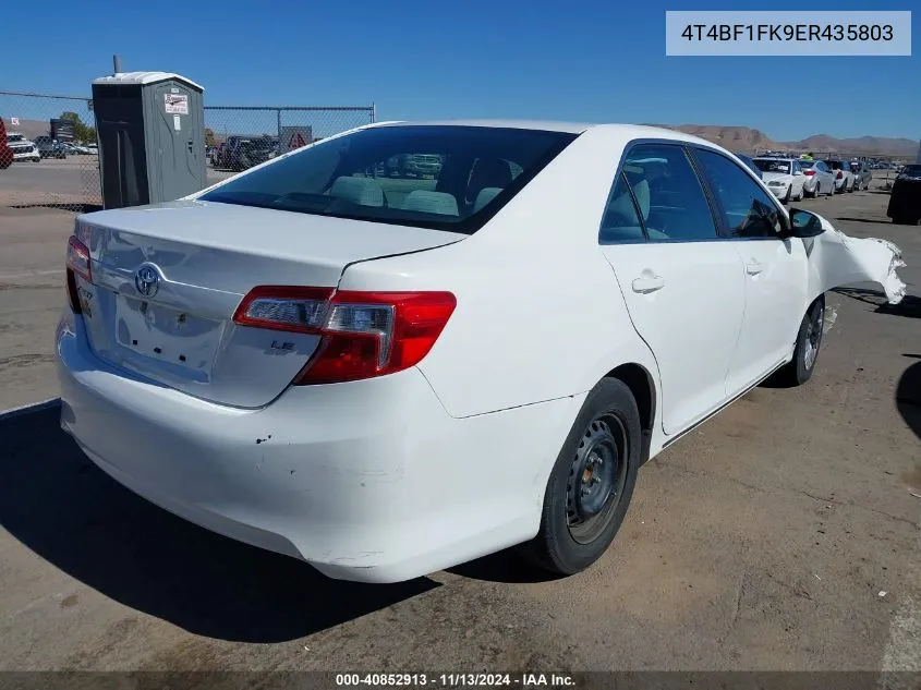 2014 Toyota Camry Le VIN: 4T4BF1FK9ER435803 Lot: 40852913