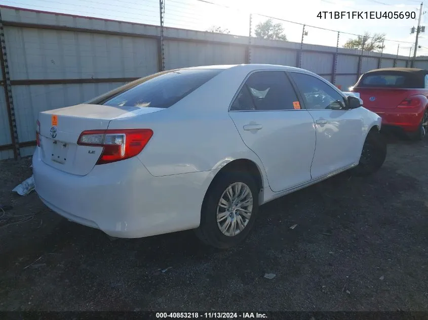 2014 Toyota Camry Le VIN: 4T1BF1FK1EU405690 Lot: 40853218