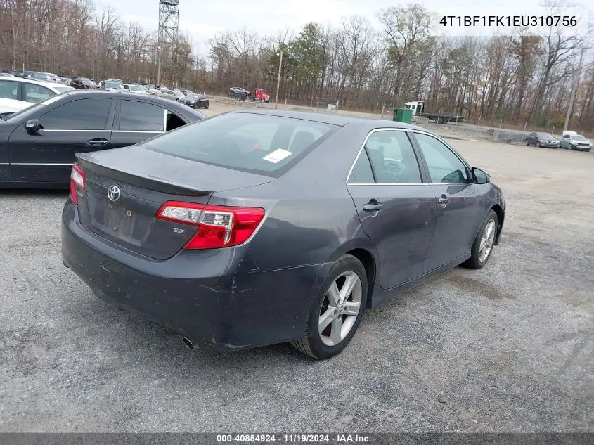 2014 Toyota Camry Se VIN: 4T1BF1FK1EU310756 Lot: 40854924