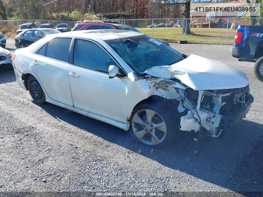 2014 Toyota Camry Se Sport VIN: 4T1BF1FK4EU408955 Lot: 40855748