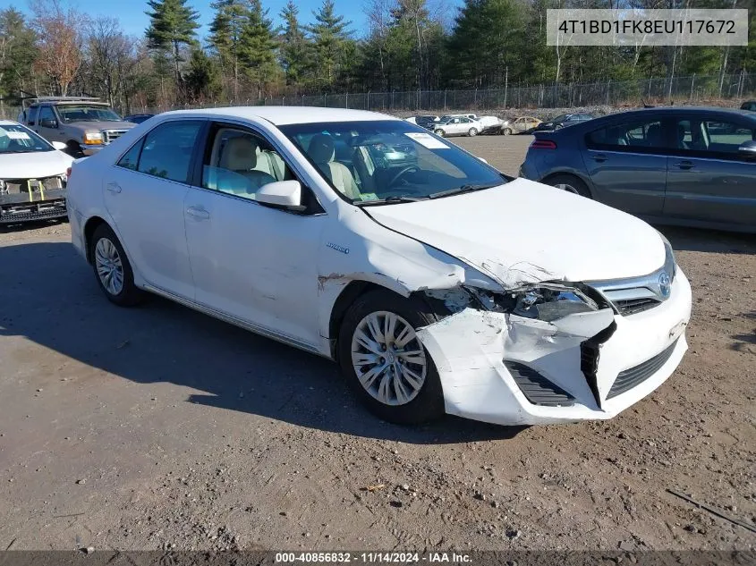 2014 Toyota Camry Hybrid Le VIN: 4T1BD1FK8EU117672 Lot: 40856832