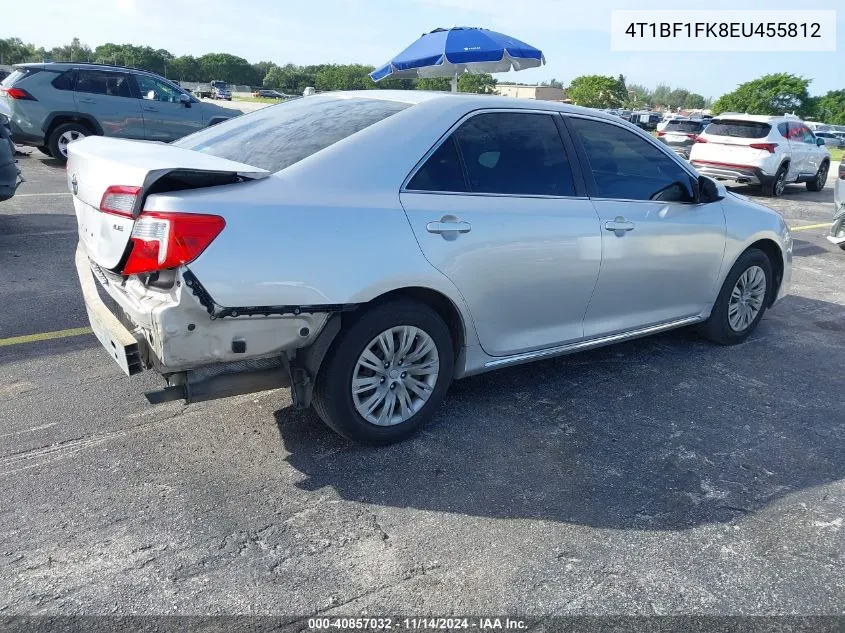 2014 Toyota Camry Le VIN: 4T1BF1FK8EU455812 Lot: 40857032