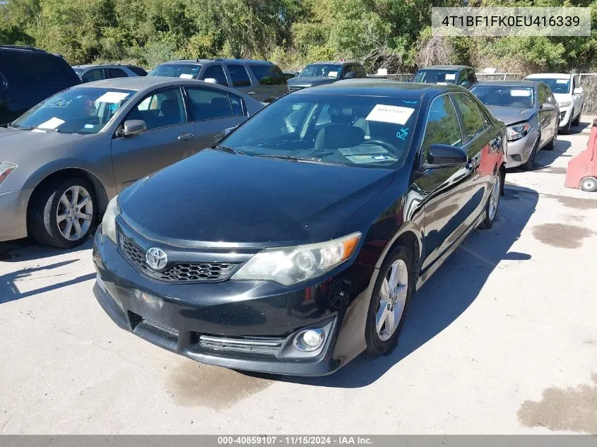 2014 Toyota Camry Se VIN: 4T1BF1FK0EU416339 Lot: 40859107