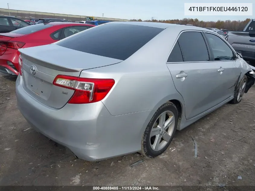 2014 Toyota Camry Se VIN: 4T1BF1FK0EU446120 Lot: 40859485