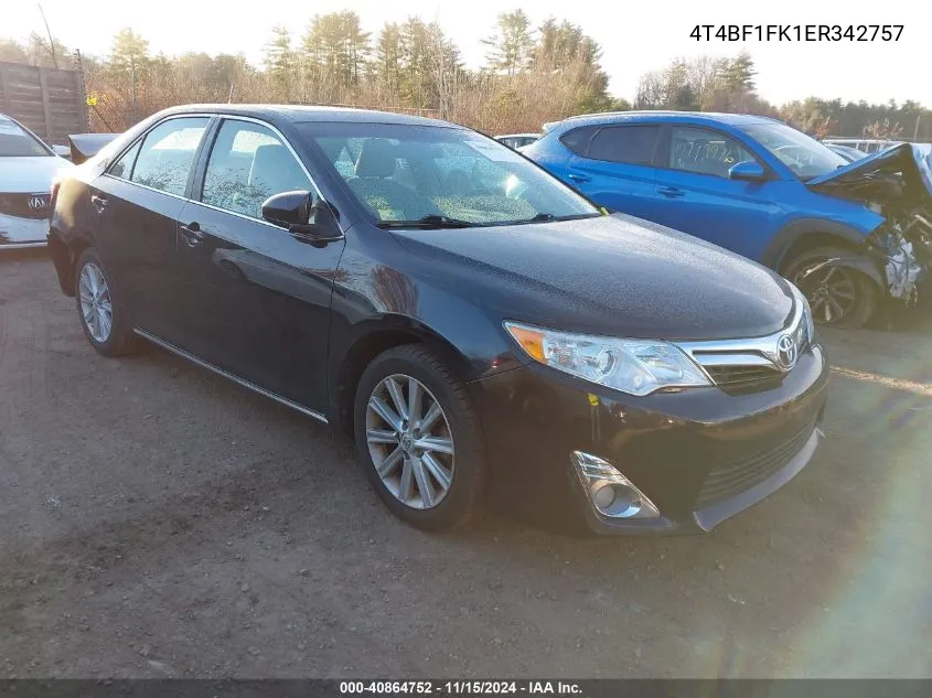 2014 Toyota Camry Xle VIN: 4T4BF1FK1ER342757 Lot: 40864752