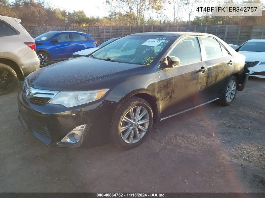 2014 Toyota Camry Xle VIN: 4T4BF1FK1ER342757 Lot: 40864752