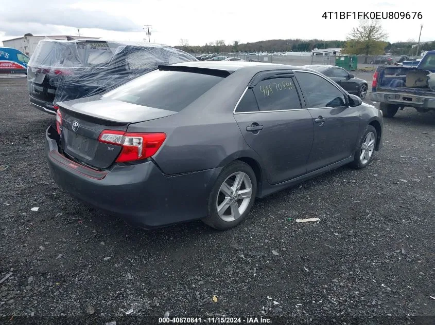 2014 Toyota Camry Se VIN: 4T1BF1FK0EU809676 Lot: 40870841