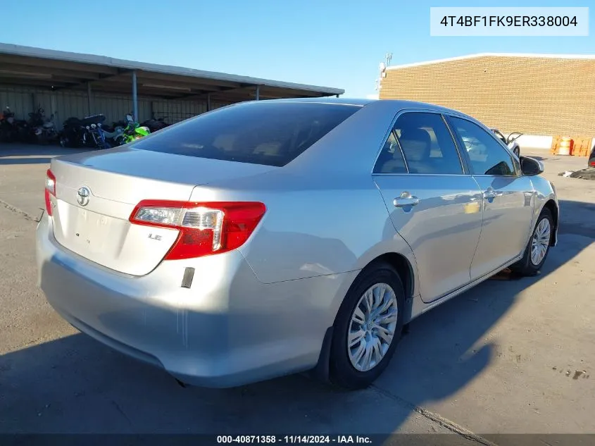 2014 Toyota Camry Le VIN: 4T4BF1FK9ER338004 Lot: 40871358