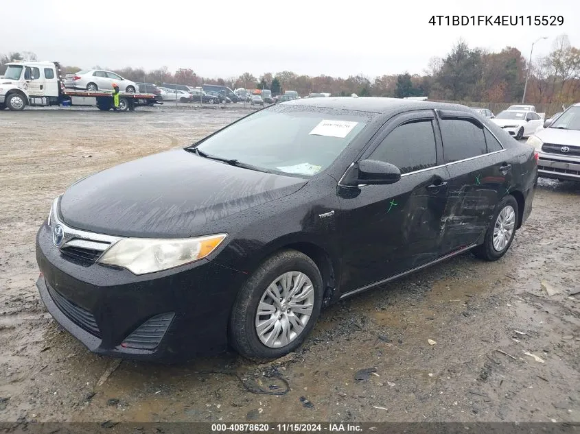 2014 Toyota Camry Hybrid Le VIN: 4T1BD1FK4EU115529 Lot: 40878620