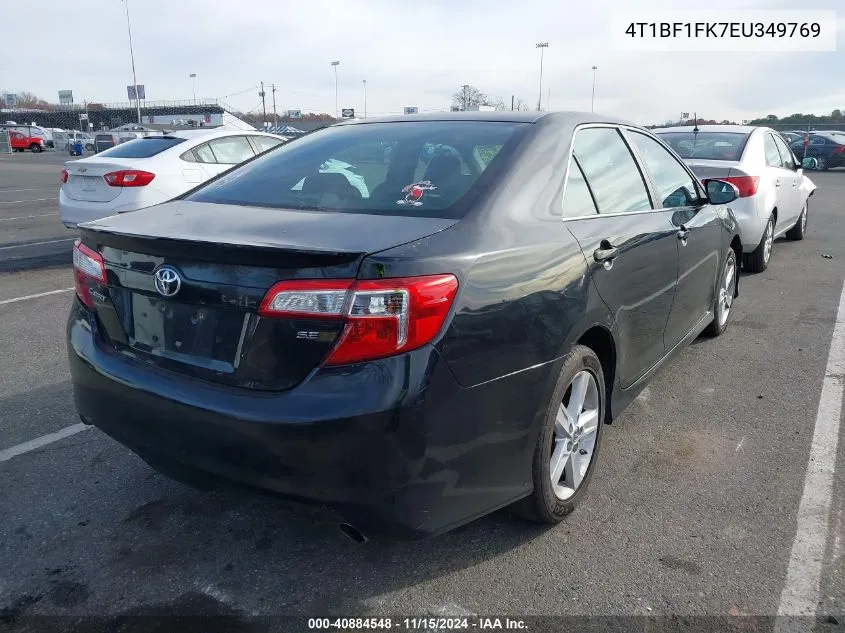 2014 Toyota Camry Se VIN: 4T1BF1FK7EU349769 Lot: 40884548