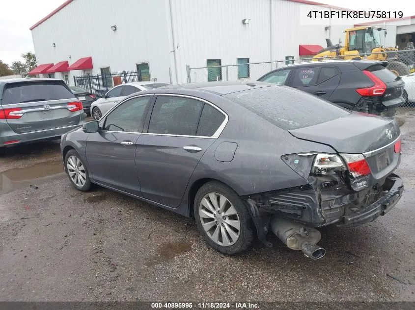 2014 Toyota Camry Se VIN: 4T1BF1FK8EU758119 Lot: 40895995