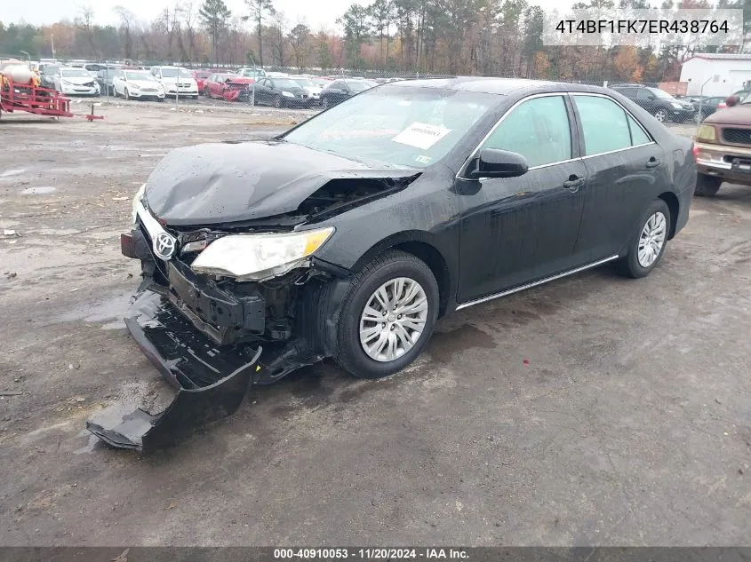 2014 Toyota Camry Le VIN: 4T4BF1FK7ER438764 Lot: 40910053