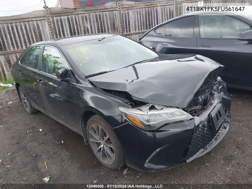 4T1BK1FK5FU561647 2015 Toyota Camry Xse V6