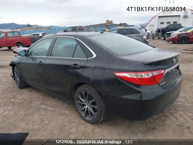 2015 Toyota Camry Xse/Xle VIN: 4T1BK1FK1FU558034 Lot: 12129820