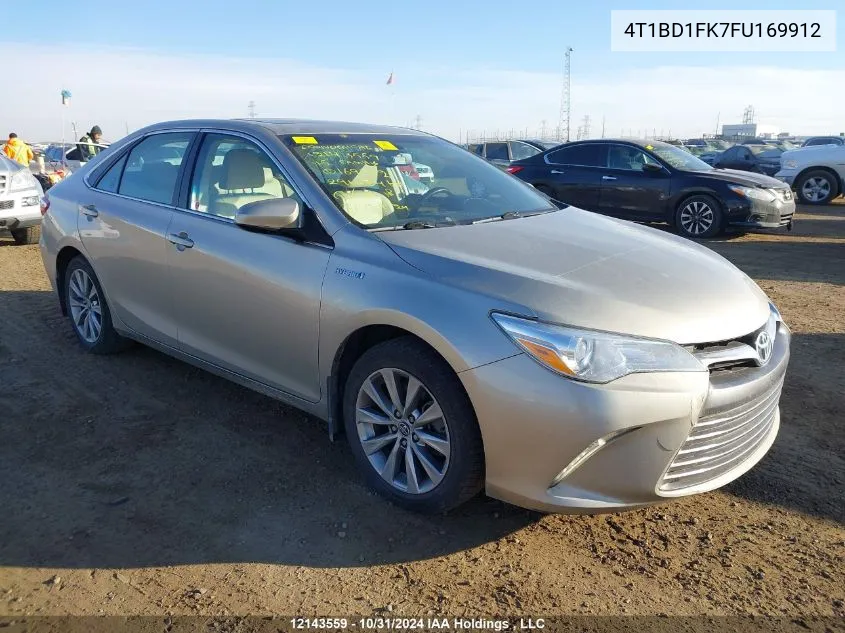 2015 Toyota Camry Hybrid VIN: 4T1BD1FK7FU169912 Lot: 12143559