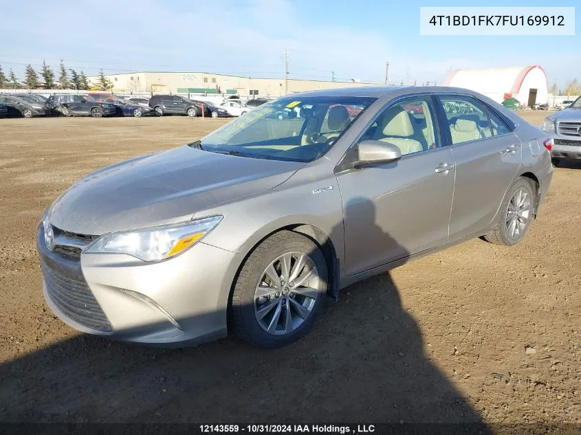 2015 Toyota Camry Hybrid VIN: 4T1BD1FK7FU169912 Lot: 12143559