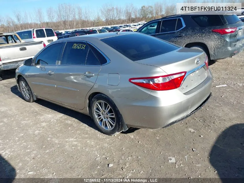 2015 Toyota Camry Le VIN: 4T1BF1FK9FU011324 Lot: 12156532