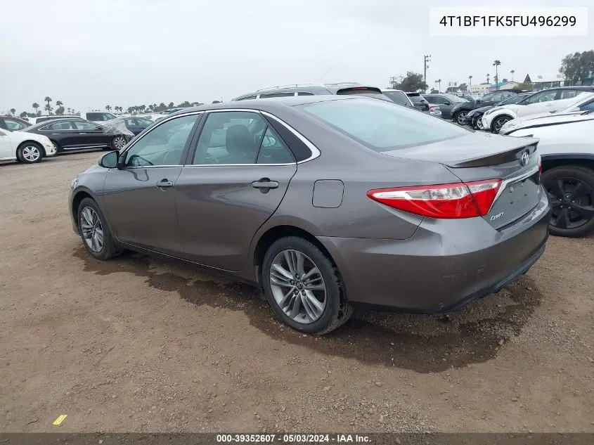 2015 Toyota Camry Se VIN: 4T1BF1FK5FU496299 Lot: 39352607