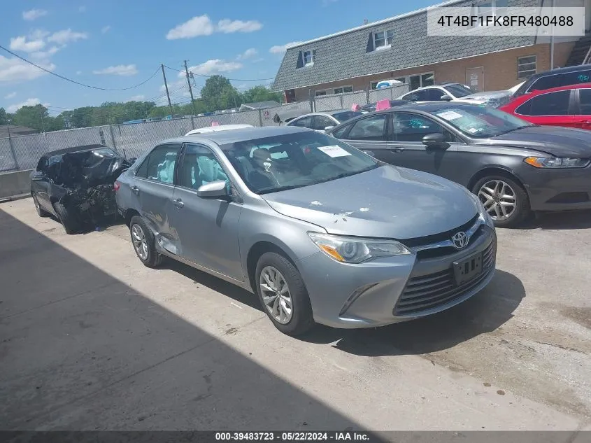 2015 Toyota Camry Le VIN: 4T4BF1FK8FR480488 Lot: 39483723