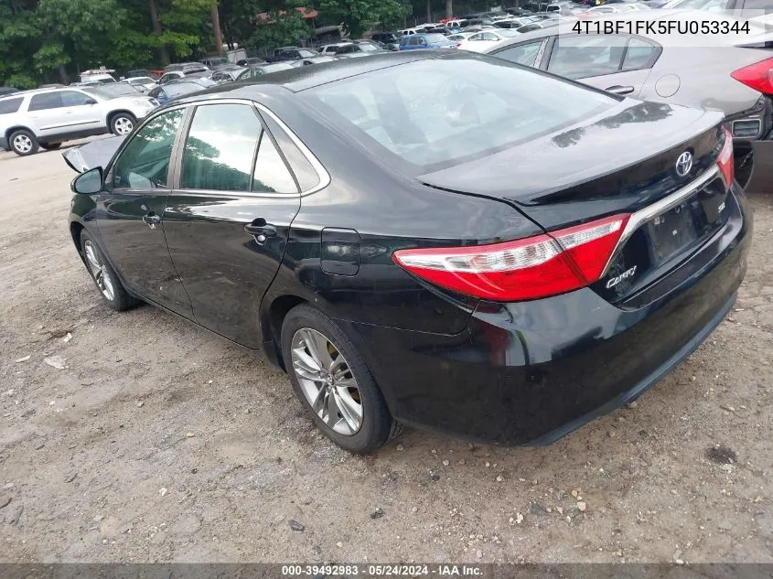 2015 Toyota Camry Se VIN: 4T1BF1FK5FU053344 Lot: 39492983