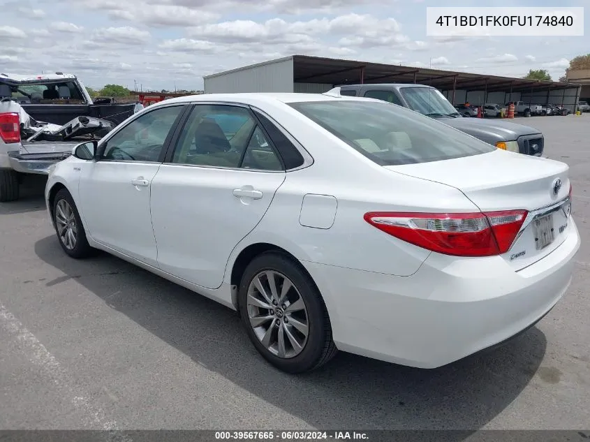 4T1BD1FK0FU174840 2015 Toyota Camry Hybrid Xle