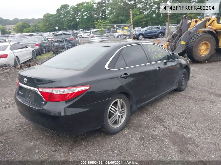 4T4BF1FK0FR482204 2015 Toyota Camry Le