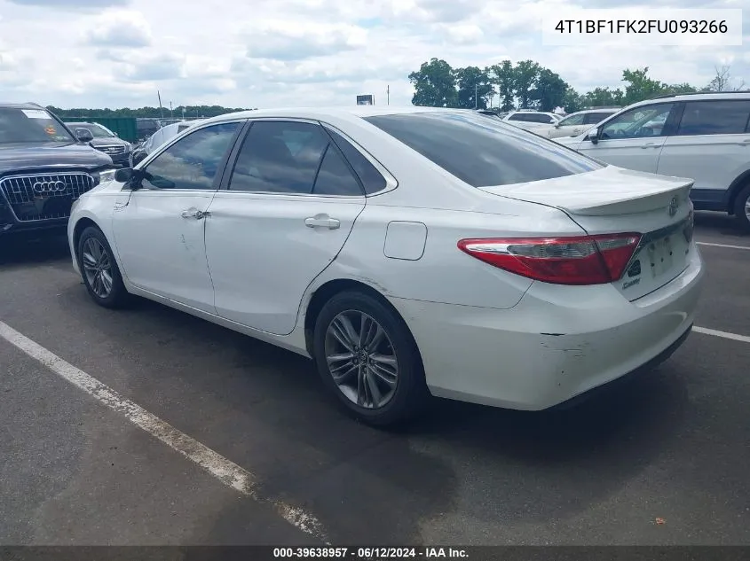 2015 Toyota Camry Se VIN: 4T1BF1FK2FU093266 Lot: 39638957