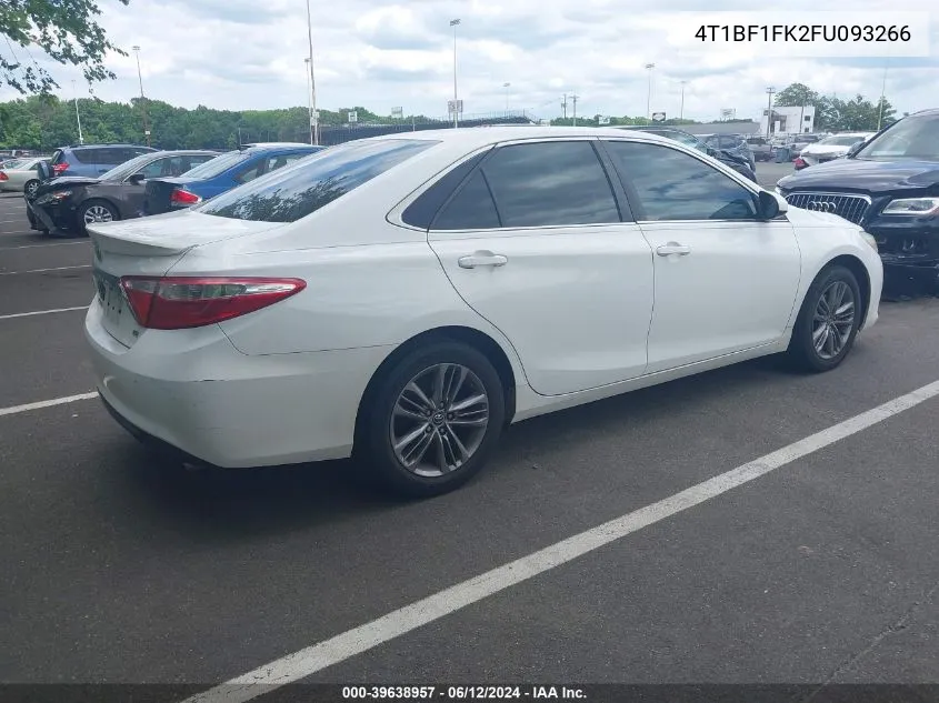 2015 Toyota Camry Se VIN: 4T1BF1FK2FU093266 Lot: 39638957