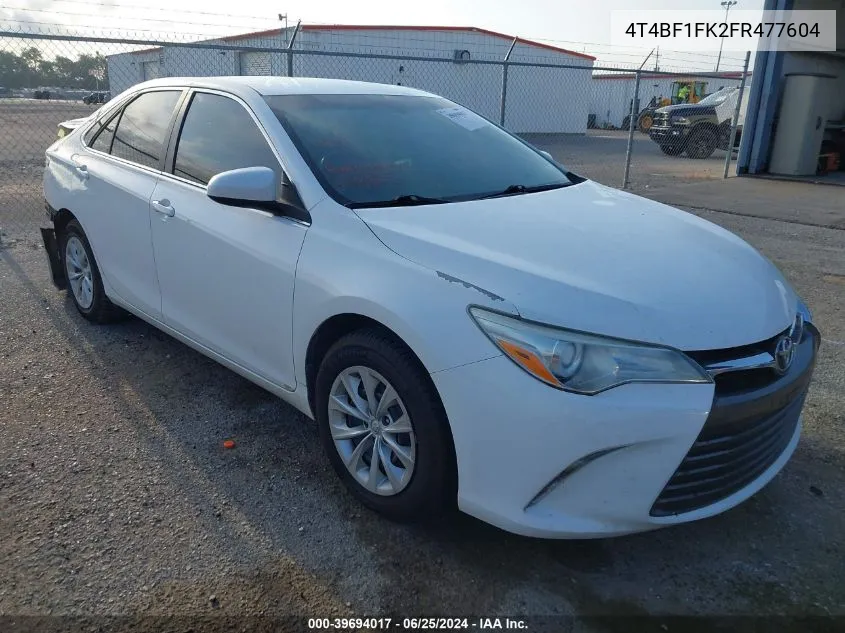 4T4BF1FK2FR477604 2015 Toyota Camry Le