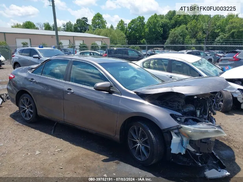 2015 Toyota Camry Xse VIN: 4T1BF1FK0FU003225 Lot: 39752191