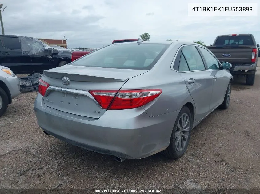 2015 Toyota Camry Xle V6 VIN: 4T1BK1FK1FU553898 Lot: 39778028