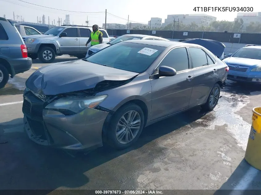 2015 Toyota Camry Se VIN: 4T1BF1FK5FU934030 Lot: 39797673