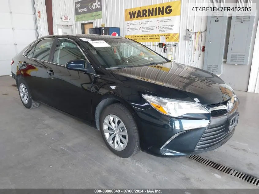 4T4BF1FK7FR452505 2015 Toyota Camry Le