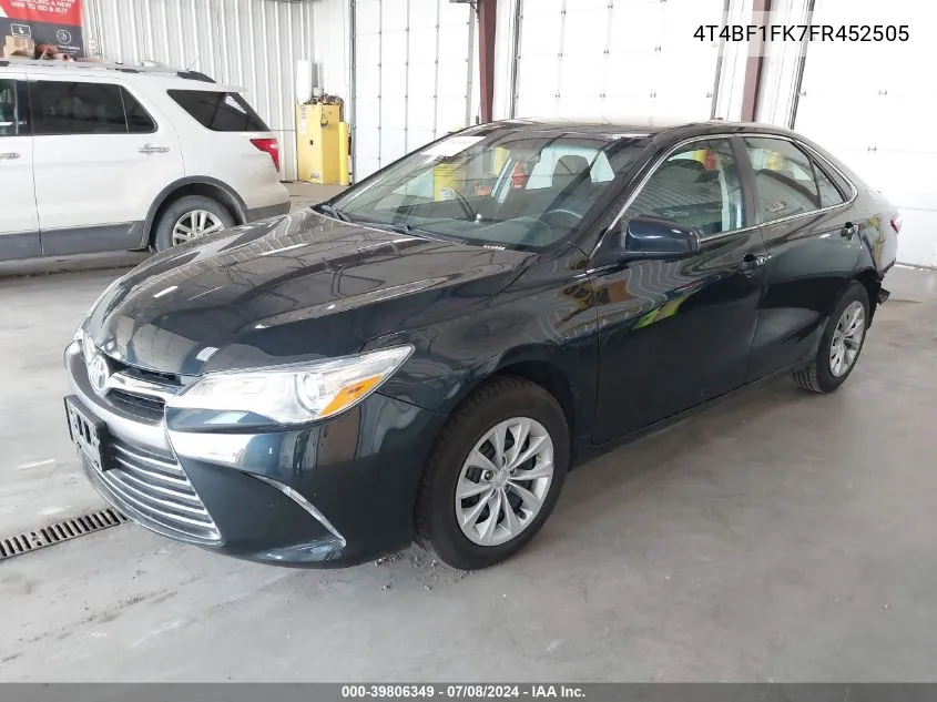 4T4BF1FK7FR452505 2015 Toyota Camry Le