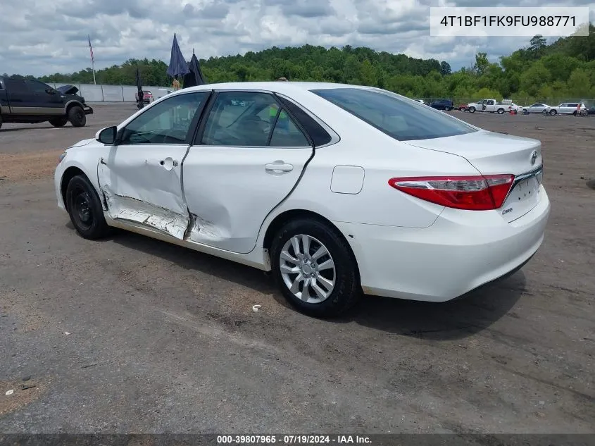 2015 Toyota Camry Le VIN: 4T1BF1FK9FU988771 Lot: 39807965