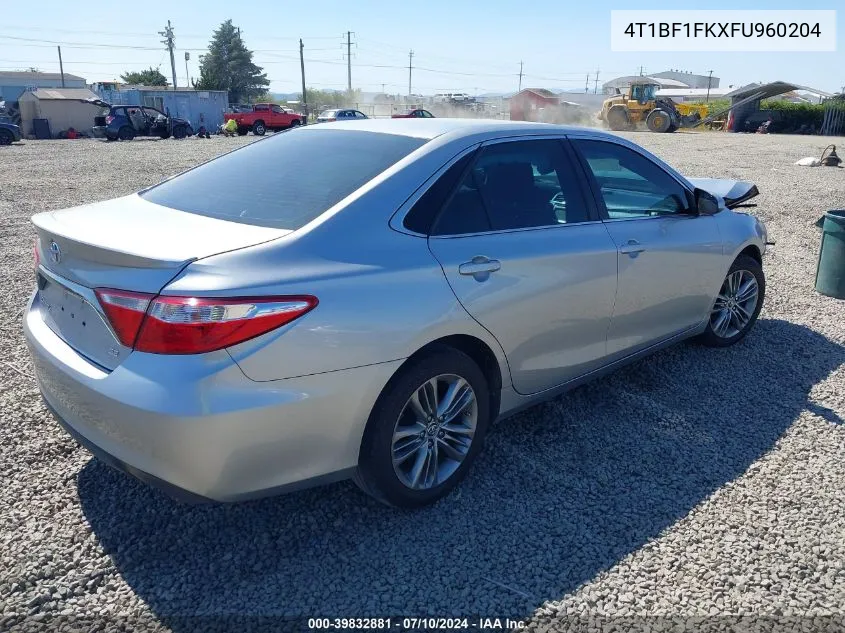 4T1BF1FKXFU960204 2015 Toyota Camry Se