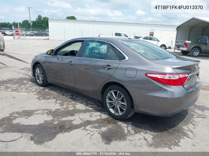 2015 Toyota Camry Se VIN: 4T1BF1FK4FU013370 Lot: 39841770