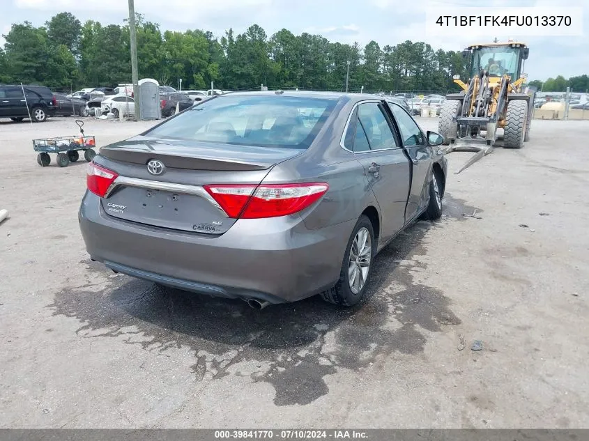 2015 Toyota Camry Se VIN: 4T1BF1FK4FU013370 Lot: 39841770