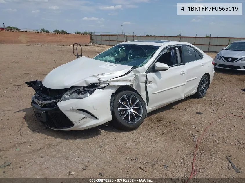 2015 Toyota Camry Xse V6 VIN: 4T1BK1FK7FU565019 Lot: 39878226