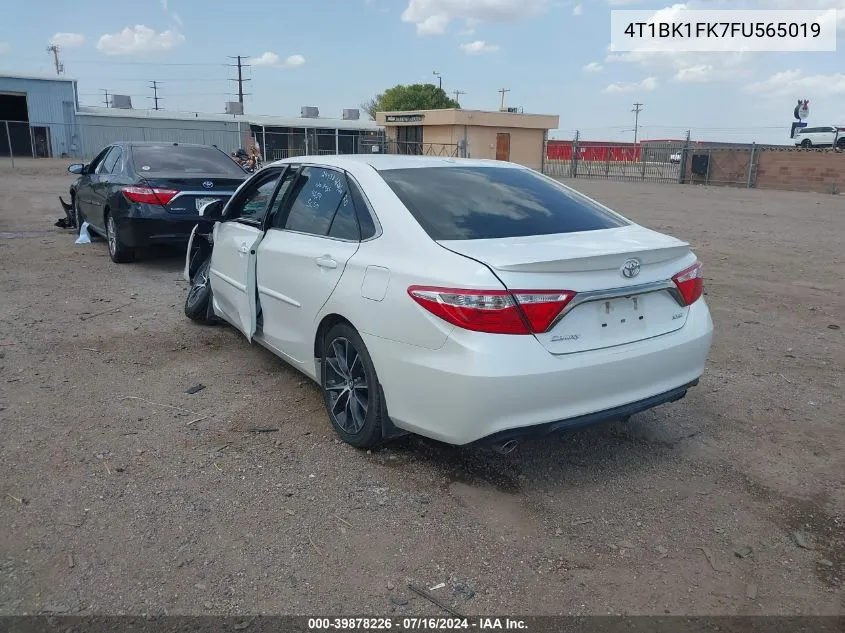 2015 Toyota Camry Xse V6 VIN: 4T1BK1FK7FU565019 Lot: 39878226