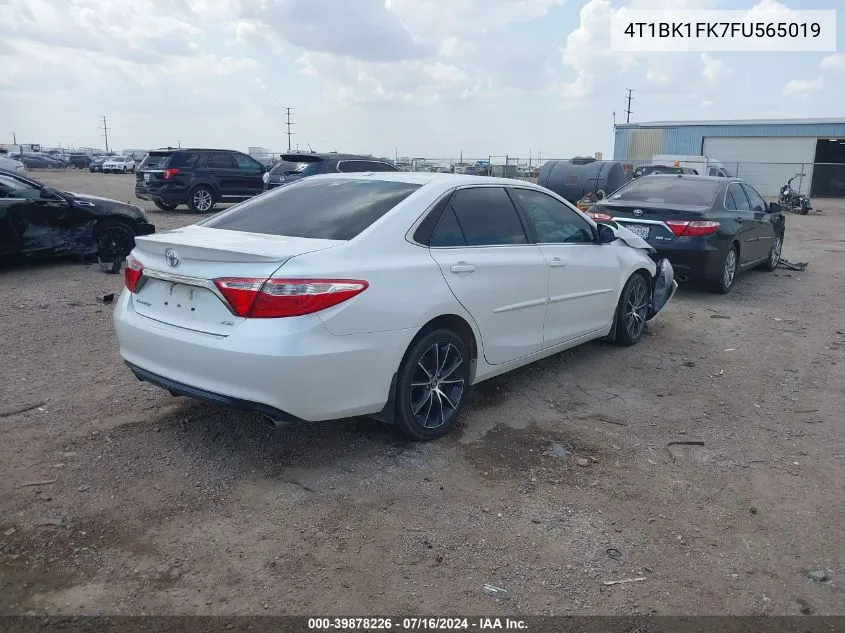 2015 Toyota Camry Xse V6 VIN: 4T1BK1FK7FU565019 Lot: 39878226