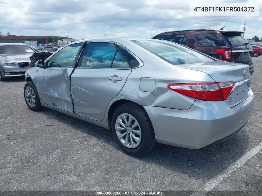 2015 Toyota Camry Le VIN: 4T4BF1FK1FR504372 Lot: 39888268